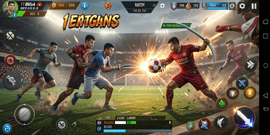 Gameplay mengasah keterampilan bertarung di 11BOLA.