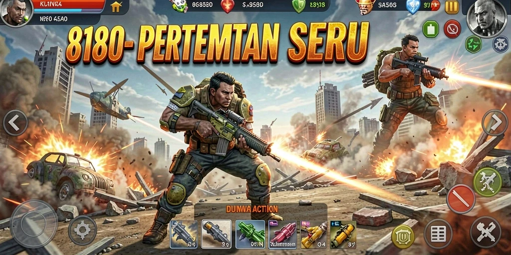 Tampilan gameplay seru dan mendebarkan di 8180.