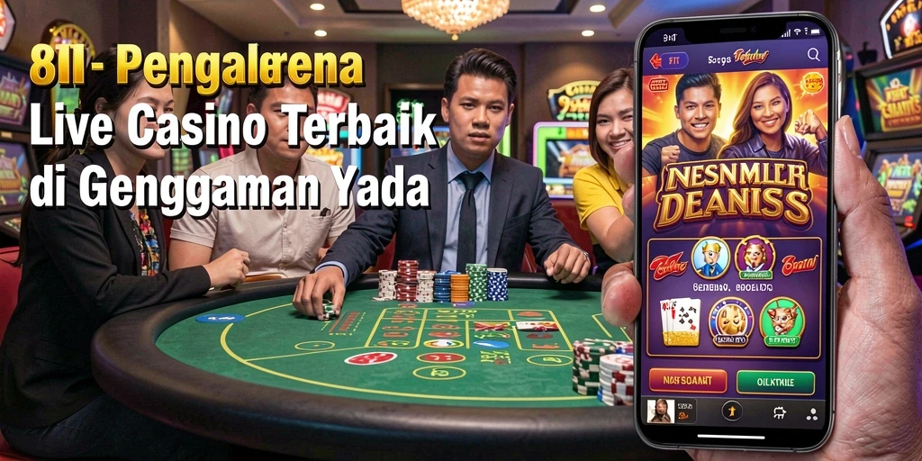 Screenshot gameplay 8II menampilkan dealer langsung dan interaksi pemain.