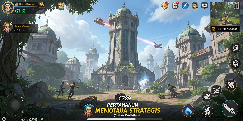 Screenshot utama C789 menampilkan aksi mengesankan dalam gameplay Tower Defense.