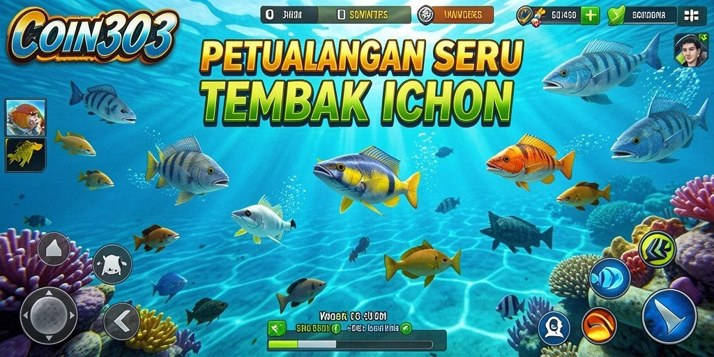 Gameplay seru menangkap ikan di COIN303.