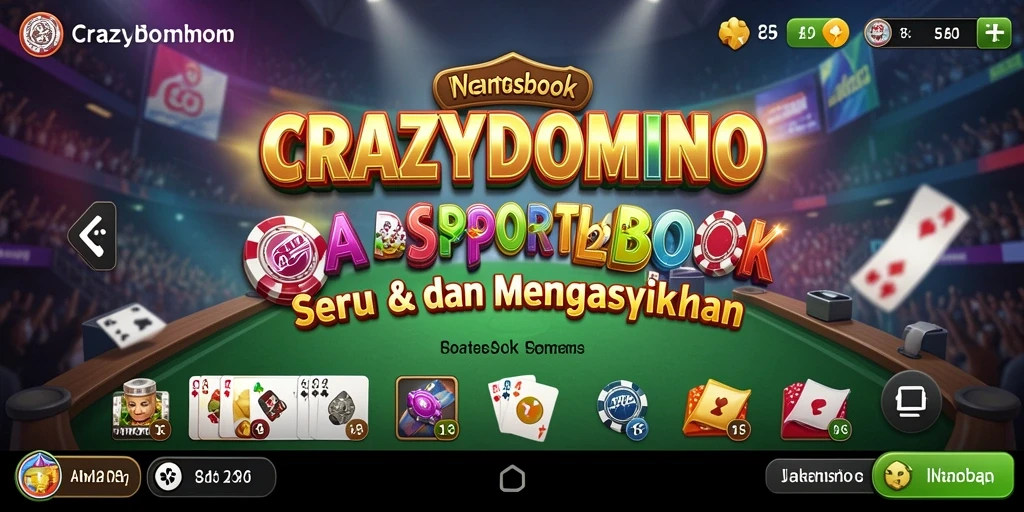 Tampilan menarik dari gameplay Sportsbook CRAZYDOMINO.