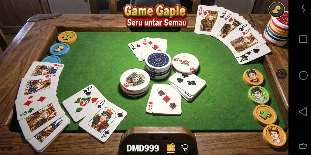 Gameplay seru DMD999 menampilkan aksi permainan Gaple yang menarik.