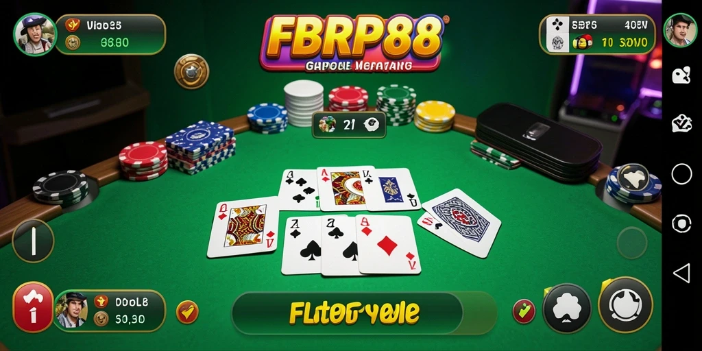 Tampilan gameplay seru dalam FBRP88 yang menampilkan pertandingan Gaple.