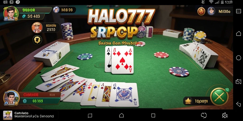 Screenshot HALO777 menampilkan gameplay seru Gaple.