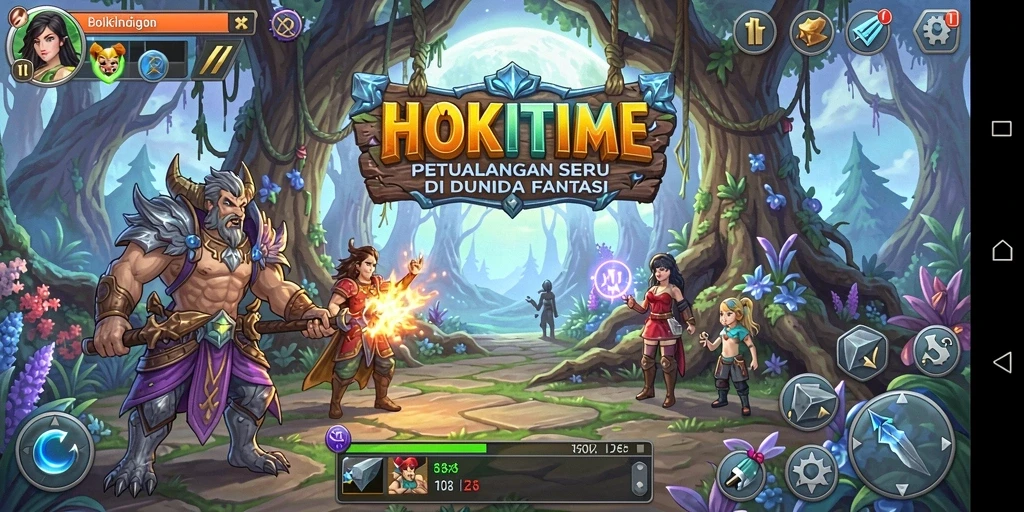 Gameplay HOKITIME yang menampilkan petualangan seru dan tantangan menarik.
