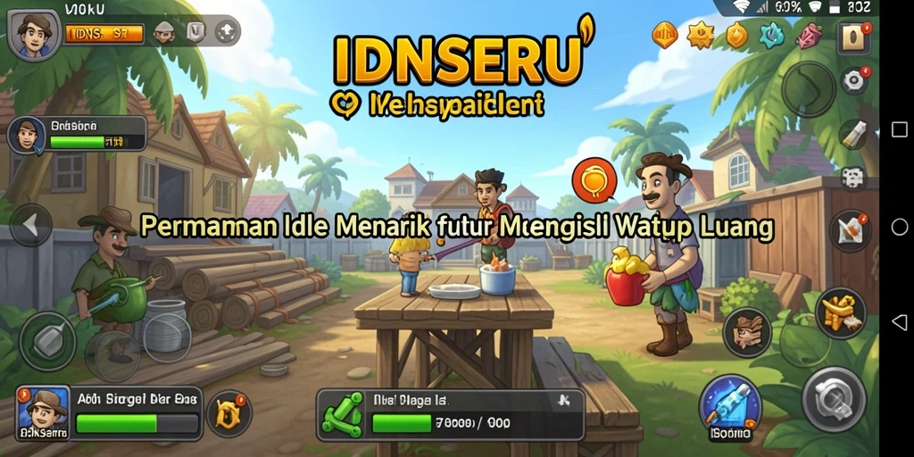 Tampilan menarik dari game Idle IDNSERU yang adiktif.