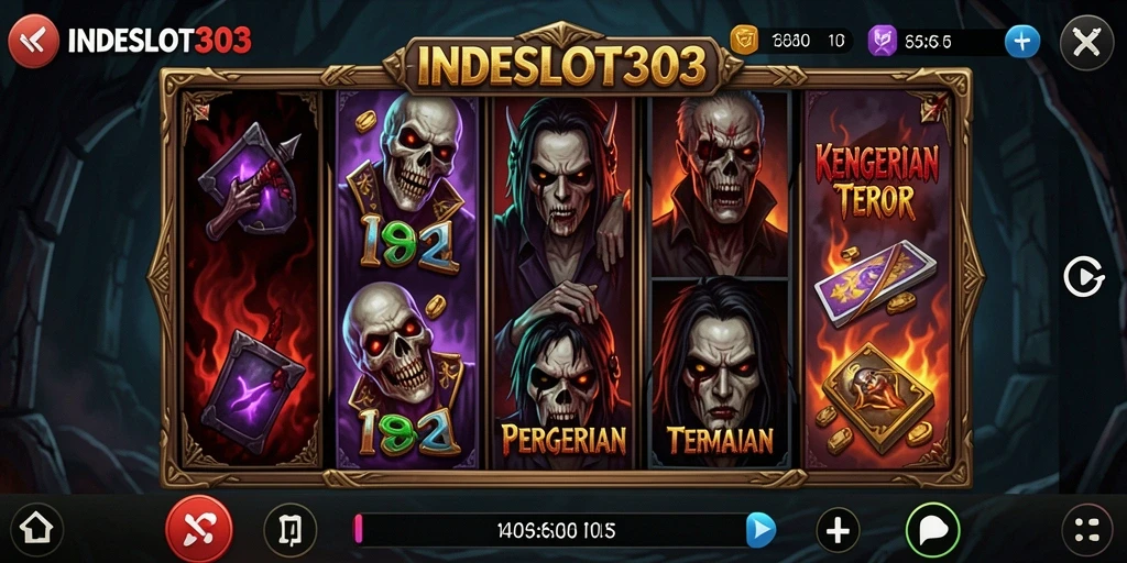 Gameplay INDESLOT303 dengan suasana horor yang mencekam.