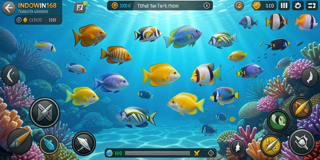 Tampilan gameplay menembak ikan dari INDOWIN168 yang seru.