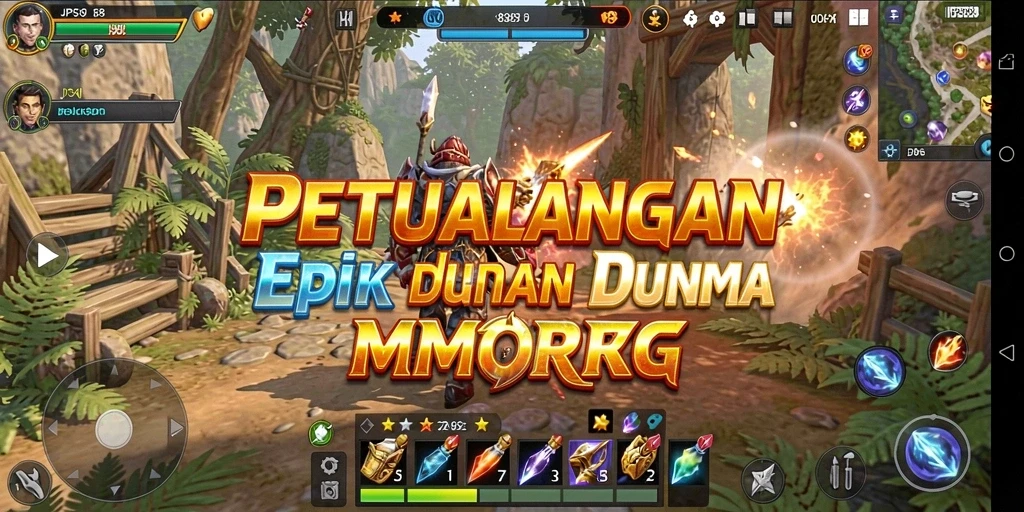 Tangkapan layar aksi seru dalam gameplay MMORPG JPS88.
