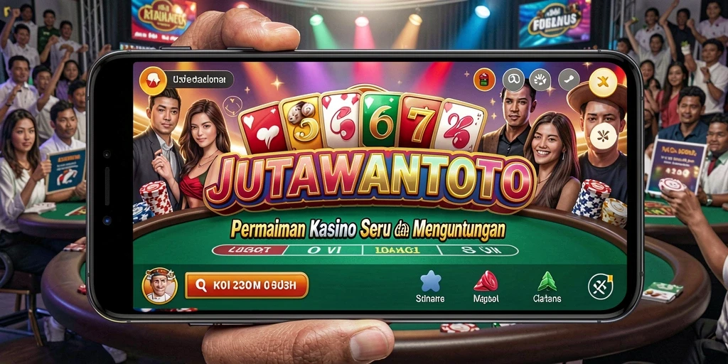 Screenshot JUTAWANTOTO menampilkan gameplay Kasino yang mendebarkan.