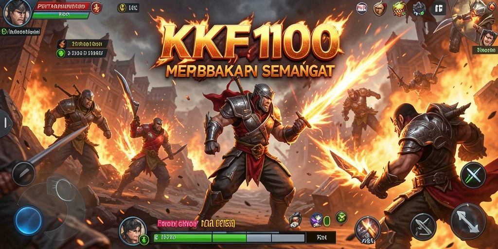 Screenshot gameplay KPK100 menampilkan aksi pertarungan yang intens.