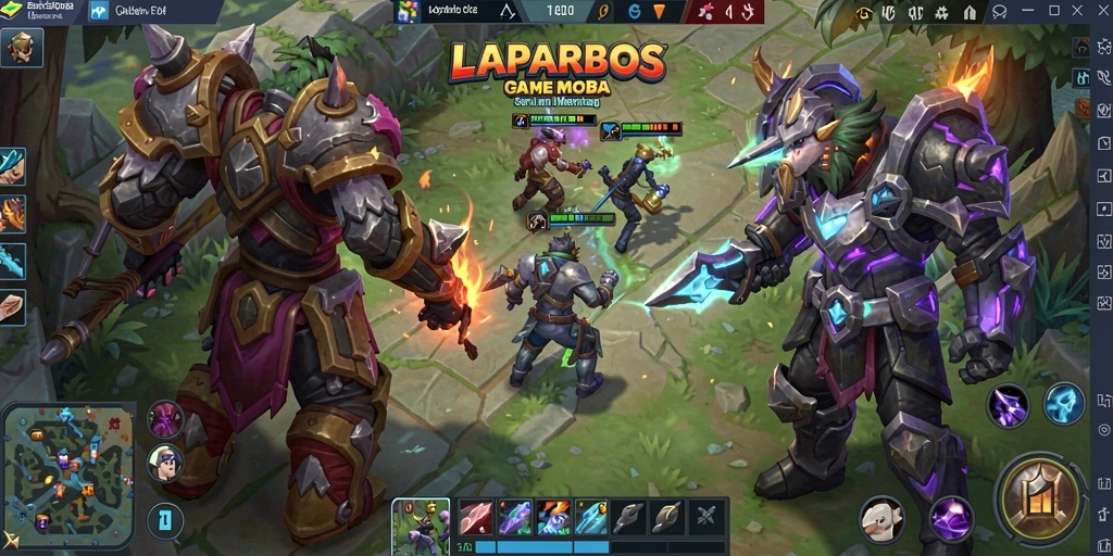 Tampilan gameplay seru dan strategi dalam LAPARBOS.