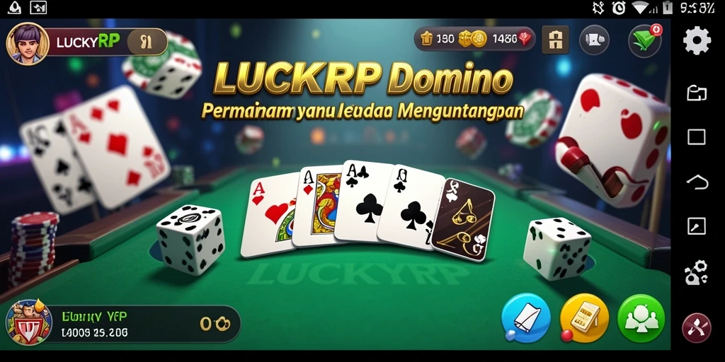Screenshot gameplay LUCKYRP menampilkan aksi seru permainan Domino.
