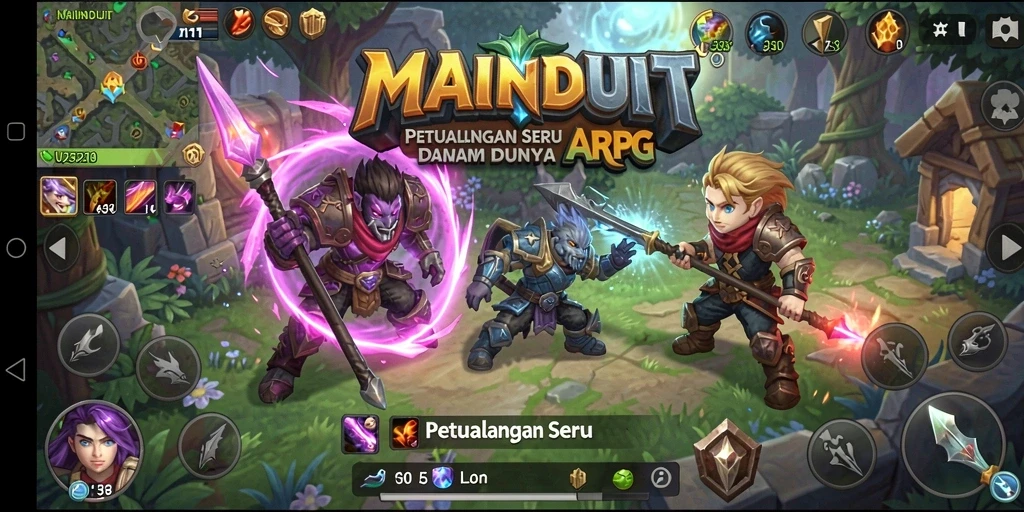 Tampilan gameplay ARPG yang mendebarkan dan penuh aksi.