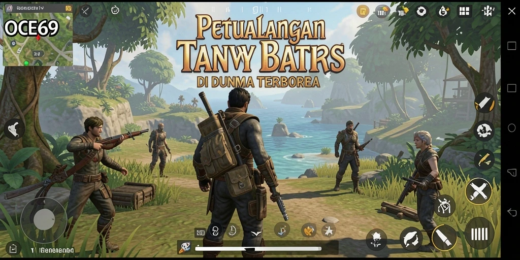 Tampilan gameplay OCE69 yang menampilkan petualangan di dunia terbuka