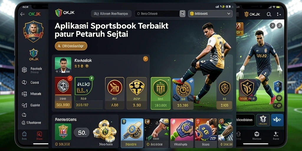 Tampilan gameplay Sportsbook yang menarik dan interaktif di OKJK.