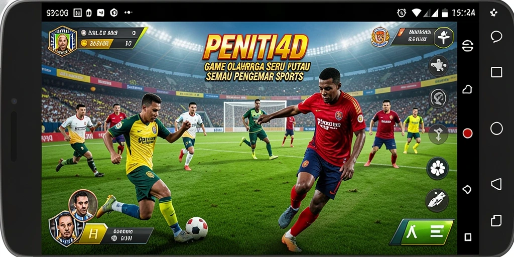 Tampilan gameplay mendebarkan dalam PENITI4D dengan aksi olahraga.