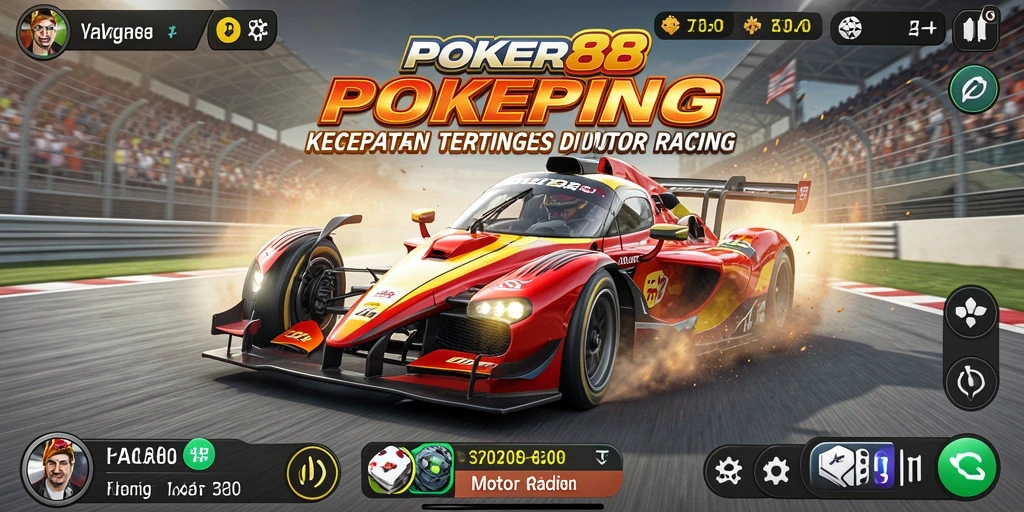 Tampilan aksi balap yang mendebarkan di POKER88.