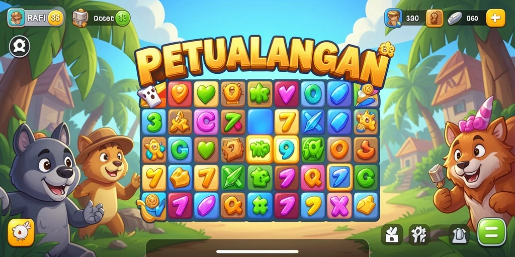 Gameplay seru RAFI88 dengan grafis warna-warni yang memikat.