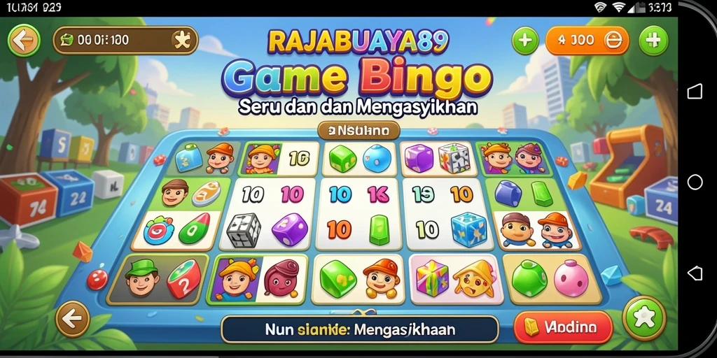 Tampilan gameplay Bingo RAJABUAYA89 yang menarik dan seru.