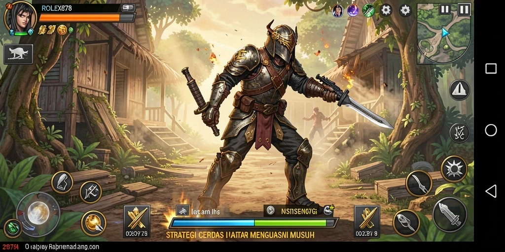 Tangkapan layar utama <strong>ROLEX878</strong> menunjukkan intensitas pertempuran strategis.