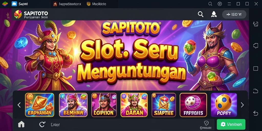 Tampilan gameplay slot SAPITOTO yang menarik dan mengasyikkan.