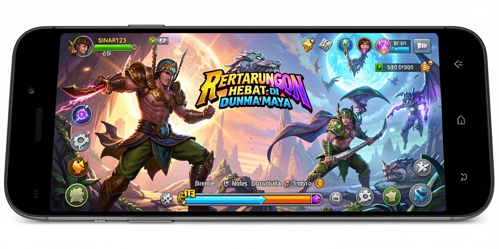 Screenshot gameplay SINAR123 menampilkan pertarungan epik antara karakter.
