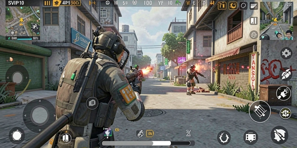 Tampilan aksi mendebarkan dalam gameplay SVIP10