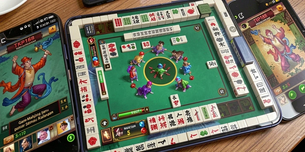 Tampilan gameplay Mahjong TKP188 yang penuh warna dan menarik.
