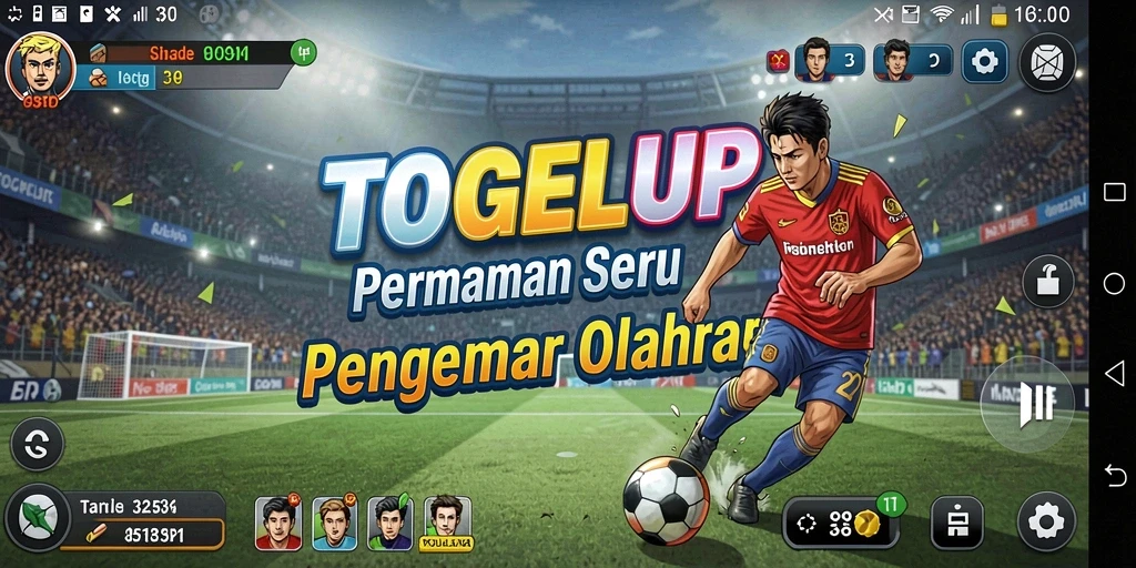 Tampilan gameplay seru dari TOGELUP yang menampilkan berbagai olahraga.
